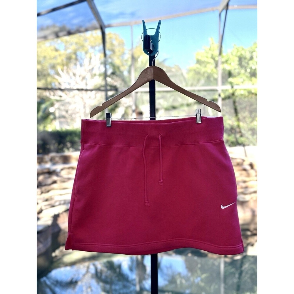 Nike Women's Phoenix Fleece Slim Mini Skirt XXL - Cozy Activewear in Pink
